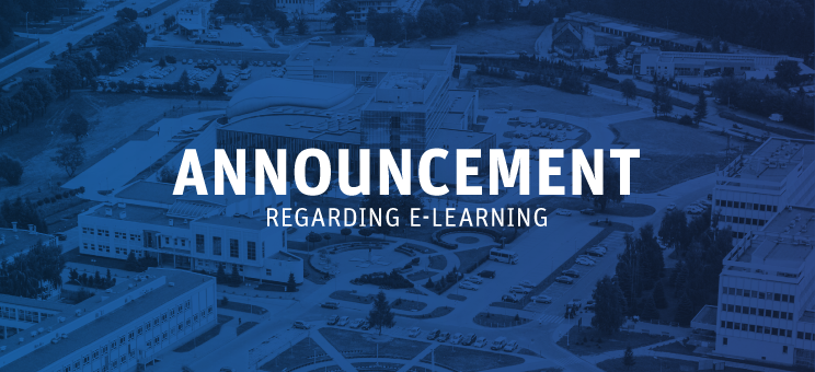 Rector’s announcement on teaching process in the form of e-learning