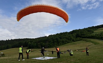 Magdalena Trzemżalska podczas zawodów,