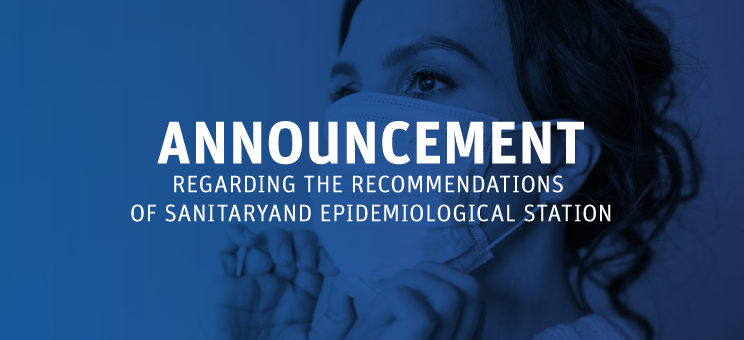 Rector’s announcement regarding the recommendations of Sanitaryand Epidemiological Station
